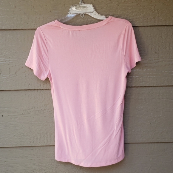 JW STYLE peach v-neck tee M - Picture 4 of 4